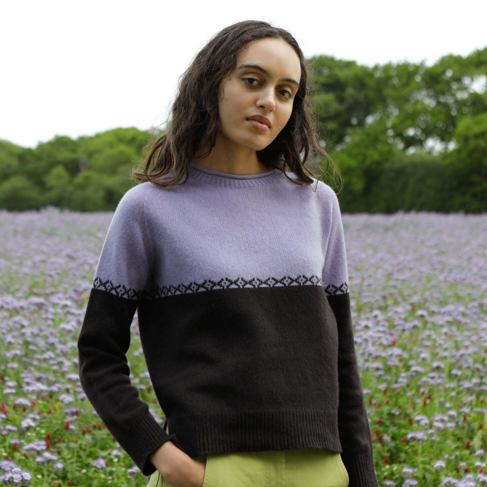 Colour Block Jumper - Dark Brown & Damsel – The Longship